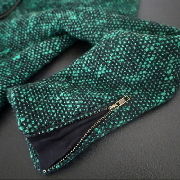 Greylin Women’s Zip-up Cropped Blazer, Green/Black, Small - Picture 7 of 9